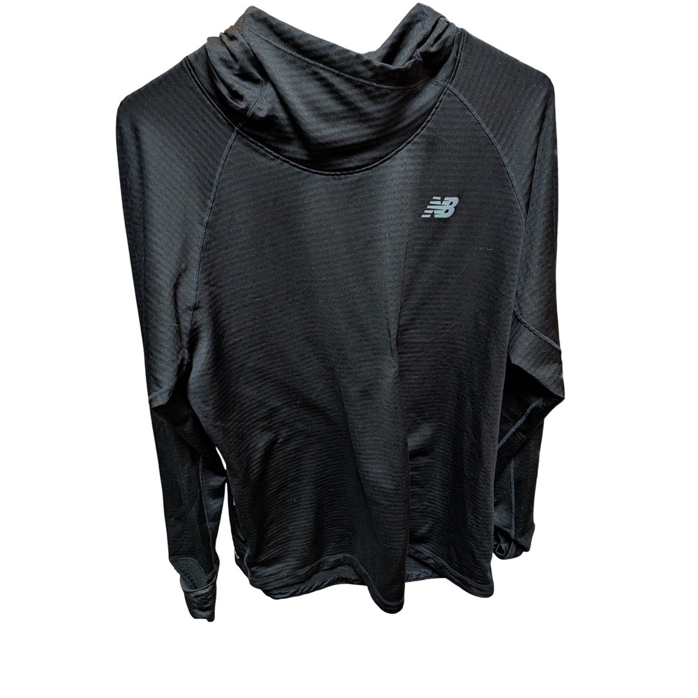 New Balance Running Womens XL Black Performance Hoodie Long Sleeve Pullover